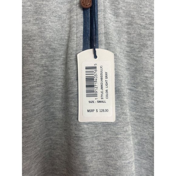 Johnnie-O Gray North Carolina Tar Heels 1/4 Zip Pullover sz Small NWT $128 - Picture 3 of 7